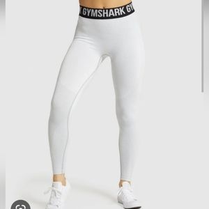 Gymshark Flex Leggings - Light Grey Marl/Black, XS